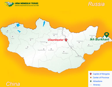 Ikh Burkhant map
